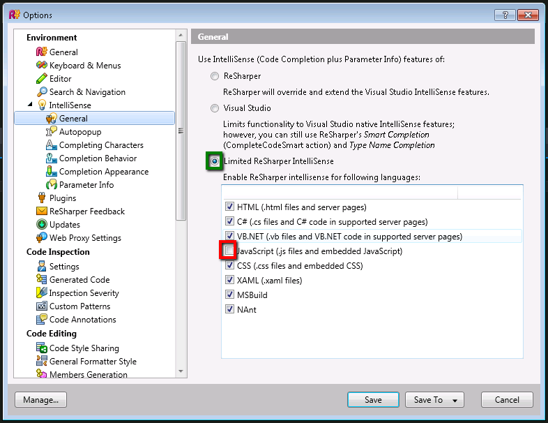 Visual Studio 2012 working Intellisense with custom Resharper 7 Intellisense settings